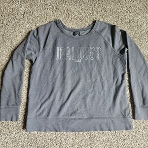 Reebok Sweater Womens XL Gray Jealous Polyester Rayon Ladies